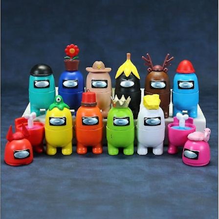 12st Among us Actionfigurer Leksaker Brinquedos Figurals Bordsdockor Set