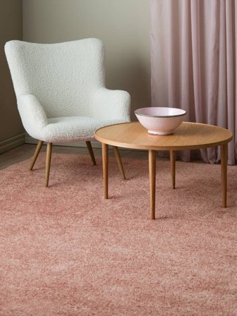 Monocromatico Tappeto Bambini Peloso Piccolo Comfy - Rosa 140X200 In Stile Moderno