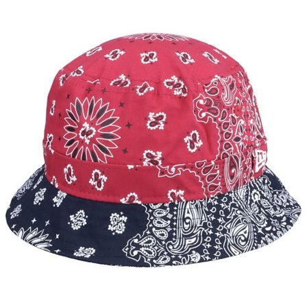 New Era - Röd bucket Hatt - Womens Paisley Red/Navy Bucket @ Hatstore