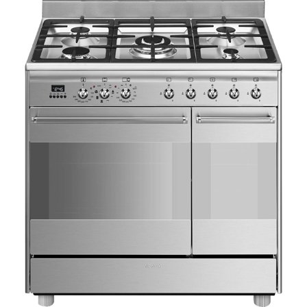 Smeg - Komfyr SCB92MX8 Rustfri