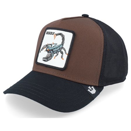 Goorin Bros. - V2 Deadly Coffee/Black A-Frame Trucker Trucker Brown Cap - @ Hatstore