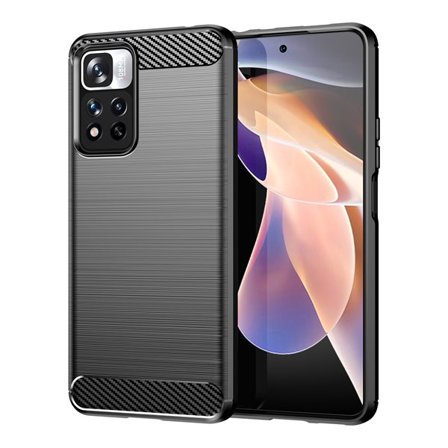 Joustava Carbon Case Xiaomi Redmi Note 11 Pro+/5G, Mi11i HyperCharge, Poco X4 NFC musta