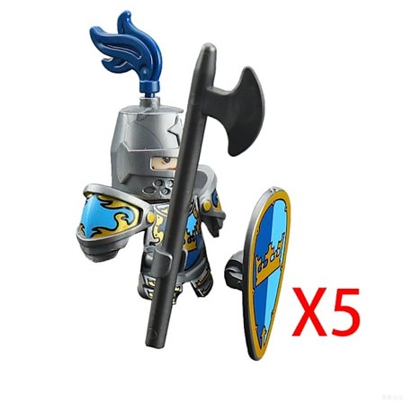 Medeltida Militär Borg Soldat Figurer Byggklossar Rom Lejon Riddare Vapen Krigare Svärd Infanteri Hjälm Modell Tegelstenar Leksaker