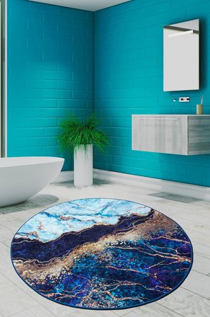 Conceptum Hypnose - Tæppe (100 cm) - Blå - Fladvævede tæpper - 100 - Fra Homeroom