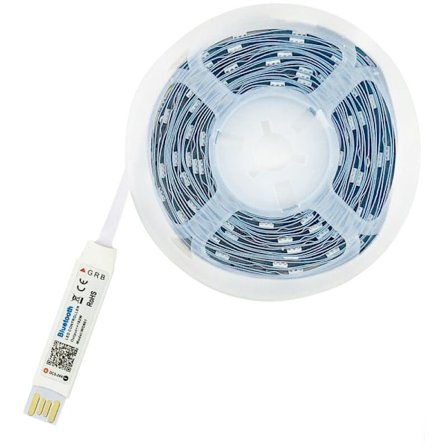 LED-remsa Bluetooth flexibel lampremsa diod SMD5050 DC5V skrivbordsbildskärm TV-bakgrundsrumsbelysning USB-kabel, 1M