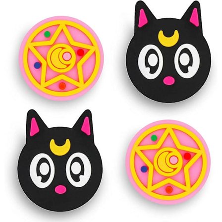 Söta tumgrepp för Nintendo Switch/Lite, Magic Moon Joy-Stick-knappskydd 3D Analog Ergonomisk mössa för NS-kontroll Joy-Cons (Luna