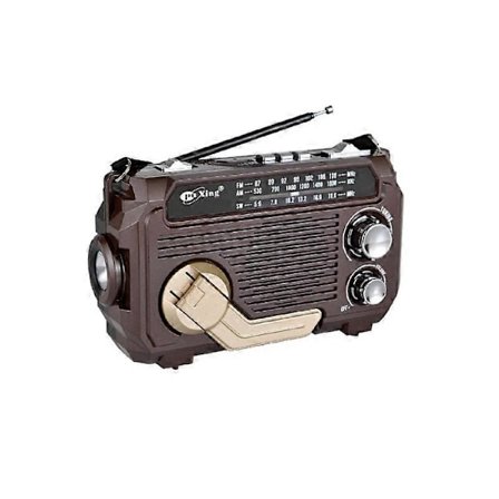 RadiVive aurinkoenergialla toimiva radio, aurinkokenno käsikampi hätäradio, kannettava käsi