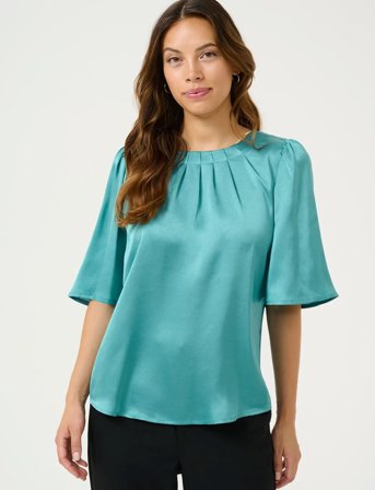 Kaffe Kalinda Flared Blouse - Black - 34