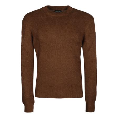 Tom Ford Round-neck Strik Brun, Herre Strik