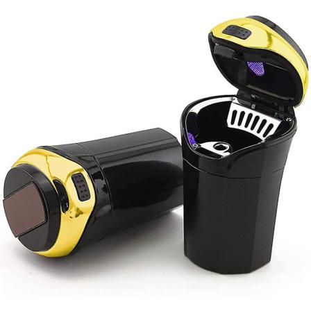 Avtagbar Bilaskfat I Rostfritt Stål Med Blå Led- Cover