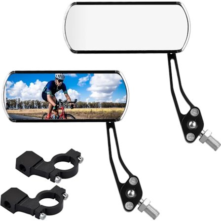 Sæt med 2 cykelbakspejle, 360° justerbare og roterbare cykelbakspejle, universelle sidespejle