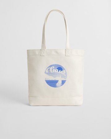 GANT Herren Graphic Tragetasche aus Baumwollcanvas (ONE SIZE) Weiß