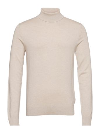 Mélange Roll Neck Knit Knitwear Turtlenecks Creme Lindbergh