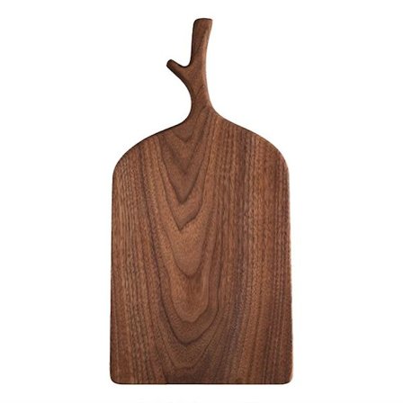 Pizza skärbräda i svart valnöt, massivt trä obehandlat, stil 5