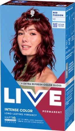 Schwarzkopf LIVE Intense Color 43 Red Passion (W) 43 Red Passion, Hår, Hårfarve, Permanent Hårfarve