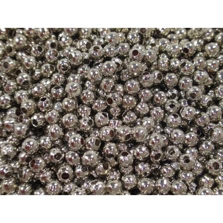 200st Platinafärgade Pärlor 2,4mm- Nickelfria