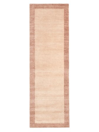 Wool Rug Handloom Frame Pink Runner Small