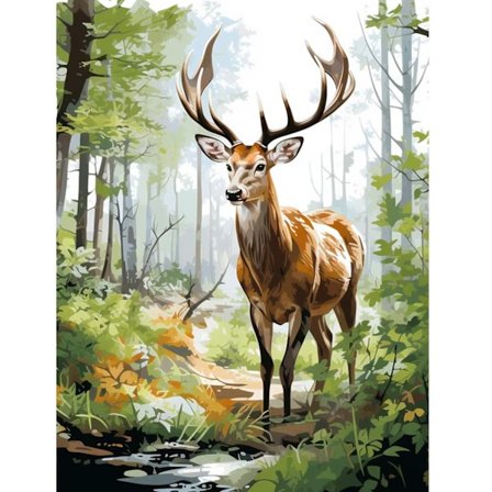 Hjorte Diamant Maleri Sæt: 5D Runde Bor, Fantasy Dyrebroderi, Kvalitets Diamanter, DIY Hjemmeindretning