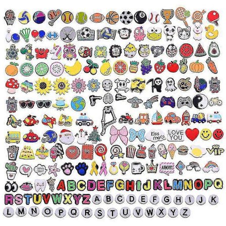 100 kpl kenkäkoristeita Croc-kupladiat sandaaleihin tukkeihin (FMY)