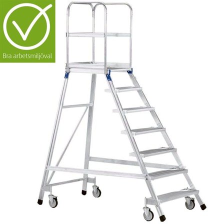Zarges Enkel Plattformstrappa 7 steg, Stegar & ställningar