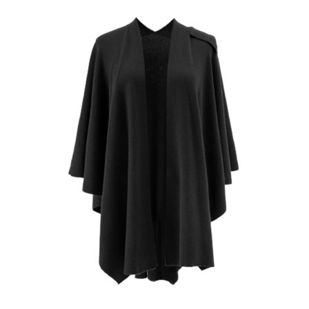 Korsad Poncho Tröja Wrap Top Stickad Sjal