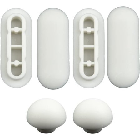 6 st (vit) Toalett WC Sits Buffert Set Toalett Sits Stötfångare