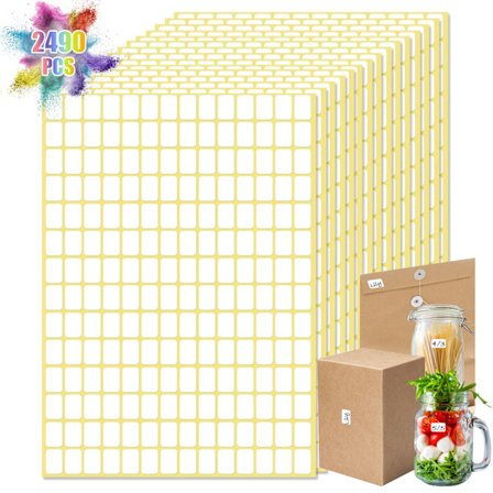 2940 stk. hvide sticky notes, 13x9mm matte små klistermærker selvklæbende etiketter til flaske, mappe, krukke, skole, kontor, køkken