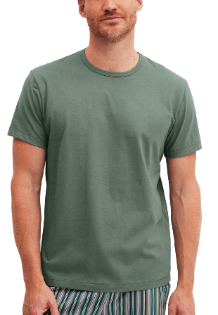 Calida Remix Sleep Holiday T-shirt 14088 T-shirts Herr Grön XL