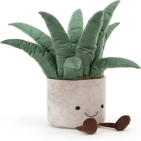 Jellycat Amuseables Aloe Vera Plant Mjukdjur, 39 cm - Växtplysch - Rolig Inredning & Gåva