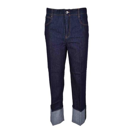 Love Moschino, Cropped Jeans Blauw, Dames, Maat:W27