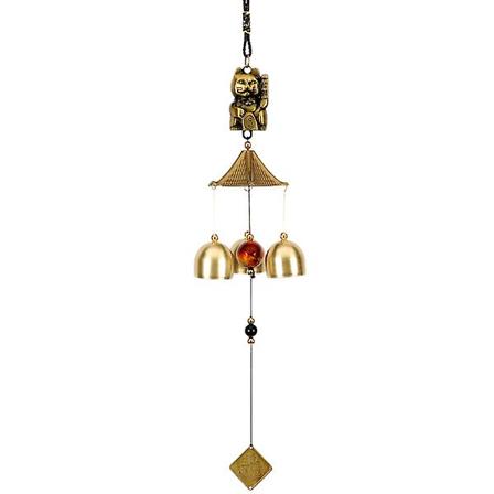 Vintage-tyylinen kuparinen tuulisoitto onnen riipuskello Koti Puutarha Etuovi Koriste Golden45X7.5CM Golden 45X7.5CM