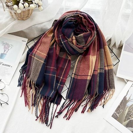Cashmere Classic Pläd Scarf Överdimensionerad Tartan Scarf - spot sales