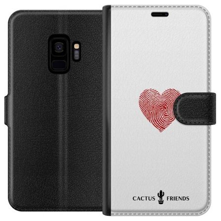 Kompatibel Tegnebogsetui til Samsung Samsung Galaxy S9 Cactus and Friends - Fingerprint Love