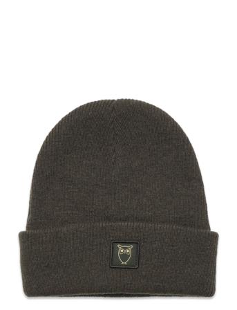 Kids Wool Beanie - Rws Accessories Headwear Hats Beanies Kakigrønn Knowledge Cotton Apparel*Betinget Tilbud