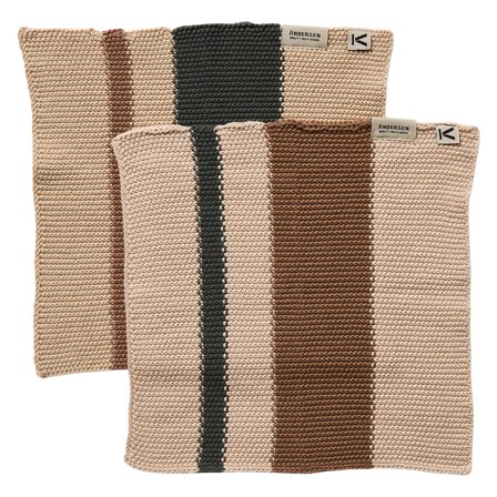 Andersen Tiskirätti 27 × 27 cm 2-pakkaus, vihreä/pronssi