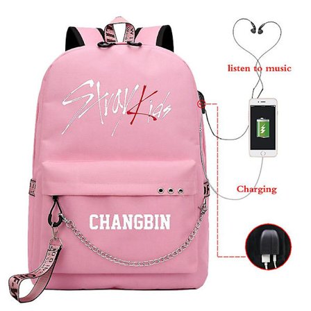 Stray Kids USB -ryggsäck koreansk Felix Bokväska Back To School Pojkar Flickor Fans Presentväska Mochila