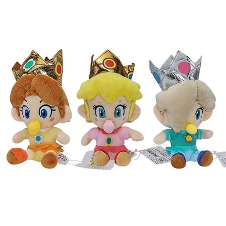 Super Mario Bros Baby Princess Peach Daisy Rosalina Plyschdocka Söt Mjuk Plyschleksak Kreativa Presenter