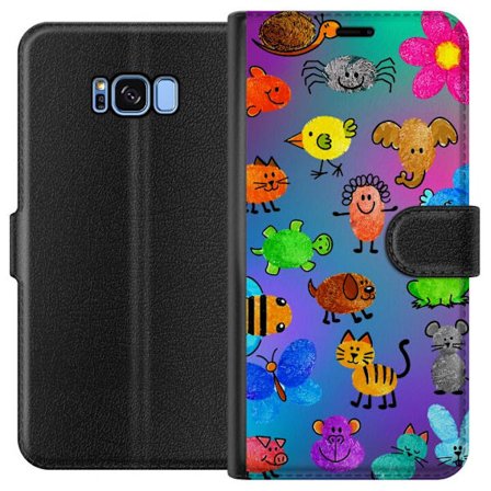 Yhteensopiva Lompakkokotelo Samsung Galaxy S8 Little Scribble Friends