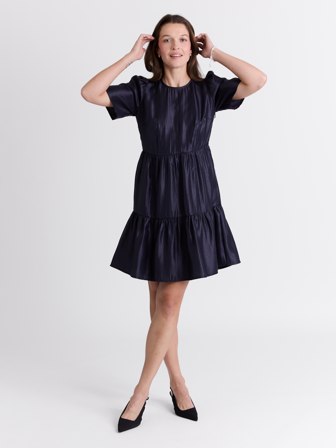 MATCH - Charlene kjole - Va Vite - Str. 40 - Dame - Kjoler & Skjørt - Blå - 70% viskose, 20% polyester - resirkulert og 10% polyamid - resirkulert