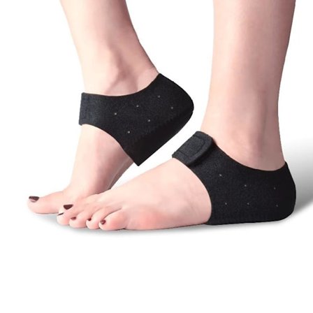 Gel hælbeskyttere for plantar fasciitt - Hælkopper for kvinner og menn for smertelindring ved hælspore - Hælinnlegg - Store