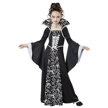 Jenteheks-kjole 110-150cm Middelalder Retro for Barn Halloween 120 White