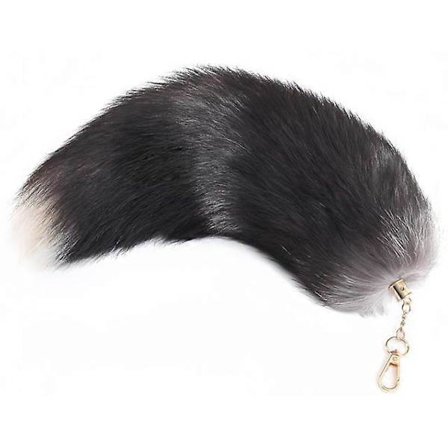 Fluffy Therian revehale nøkkelring - Myk pels, realistiske farger, holdbar, perfekt for cosplay, renessansemarkeder_Kvalitetsprodukter_tfrf