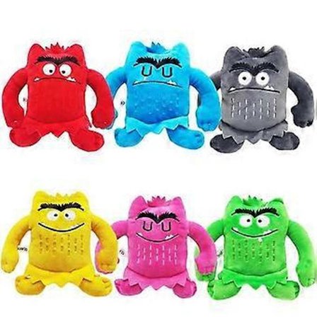 Färgmonstret Plyschleksak Mjukt Gosedjur Docka för Barn Födelsedag Julklapp (Gul)