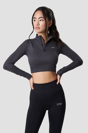 Define Cropped 1/4 Zip Graphite
