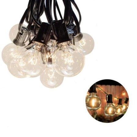 Lyslenker glødelamper G40 belysning med støpsel 25 glødelamper 7,6 m