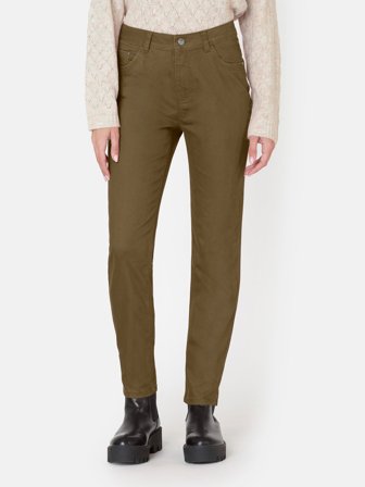 JENSEN - Jane 7/8 Jeans - Oliven Grøn - Curvy Fit - Smalle Ben