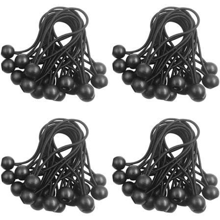 50 kappaletta elastista pallonkiristintä, kiristin pallolla, elastiset kiristyshihnat, pressukiristin, elastiset bungee-narut pressulle, teltoille, 