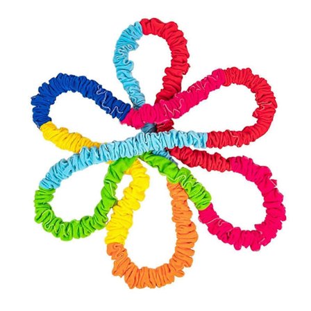 Elastisk samarbeidsbånd, multifunksjonelle spill, dynamisk bevegelse, gruppearbeid, lek, barnehage, elastisk fleece, tautrekking