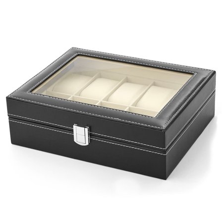 Kunstleren Horlogebox - Voor 10 Horloges voor mannen - Horlogedozen/-boxen