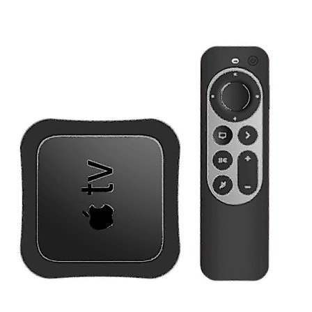 Apple TV 4K 2021 Fjärrkontroll & Box Silikonfodral Set